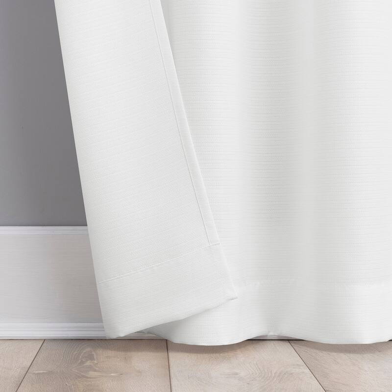 No. 918 Landon Textured Semi-Sheer Grommet 1-Piece Curtain Panel, Single Panel
