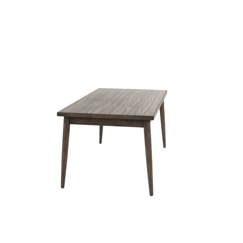 Contemporary Walnut Finish 1pc Dining Table Only Solid wood Rectangle Table Melamine MDF Dining Room Furniture