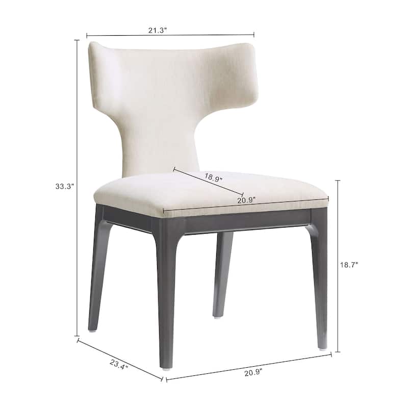 Eloria Chenille Wood Side Chair Set of 2