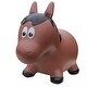 preview thumbnail 1 of 3, Toddler Boys and Girls Farm Hopper Bounce Toy, Brown Horse