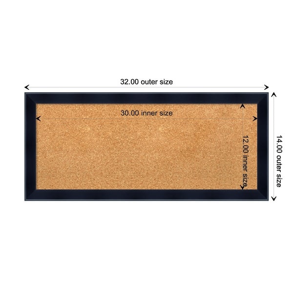 Madison Black Wood Framed Natural Corkboard Bulletin Board Bed Bath