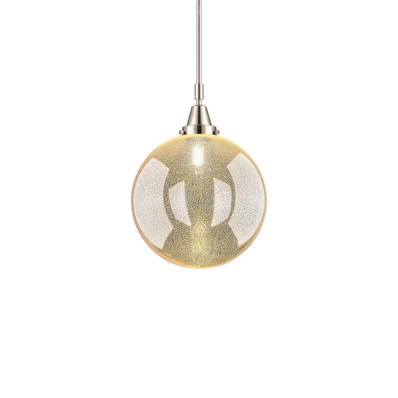 Innovations Lighting 447-1S-17-12 Beacon Pendant Beacon 12" Wide - Polished Nickel / Mercury