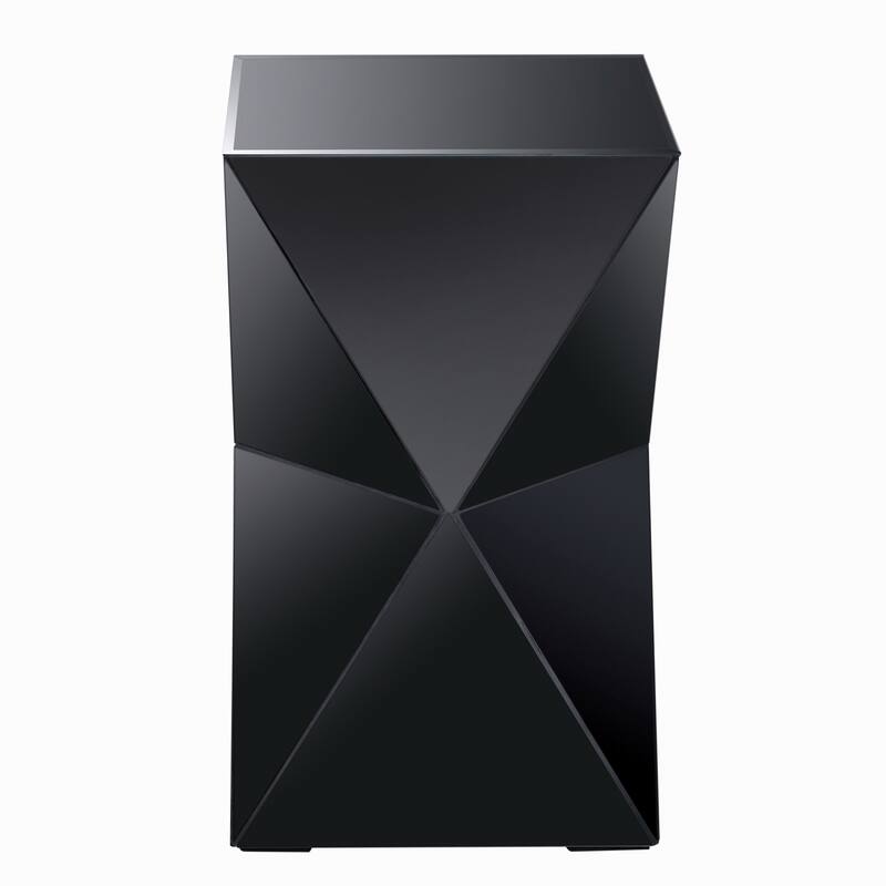 StyleCraft Prism Hourglass Glass Side Table