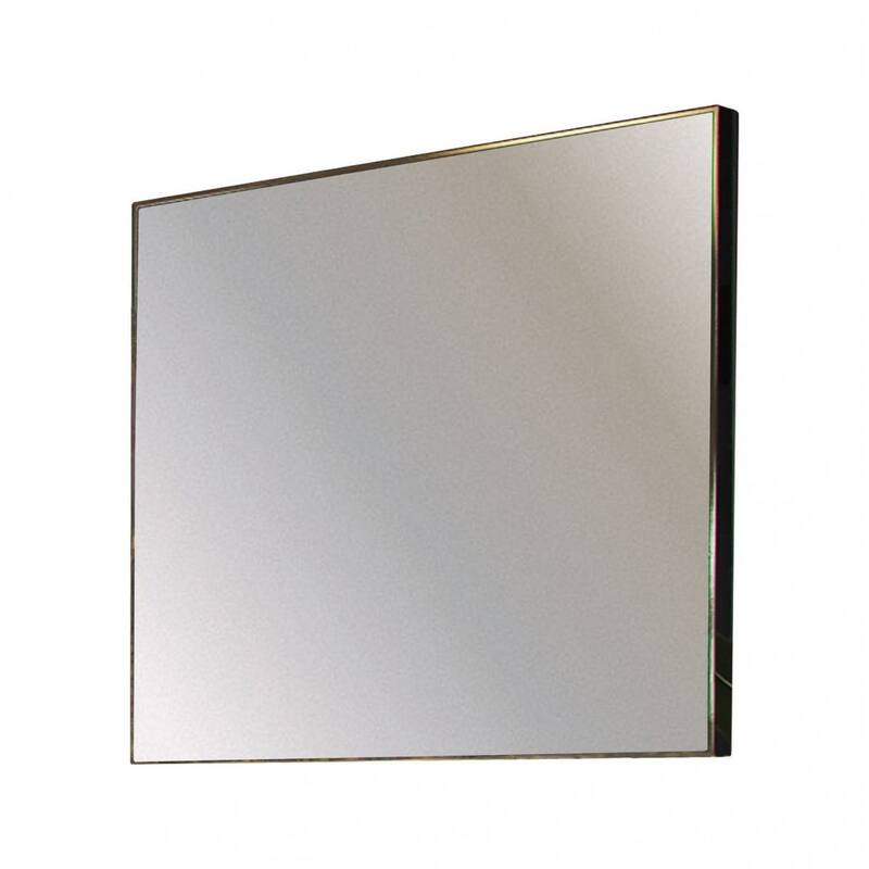 HomeRoots 32" Gray Square Metal Framed Accent Mirror - 32' X '32' X '1