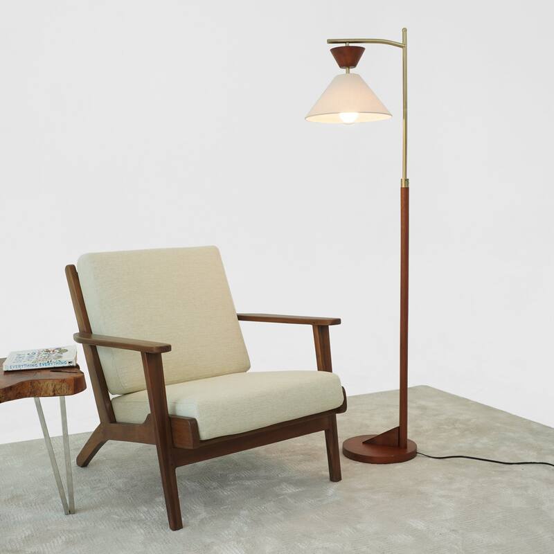 Contemporary Floor Lamp Brown Floor Lamp 110V, Standing Light for Living Room Centerpiece, Bedroom & Office Lighting