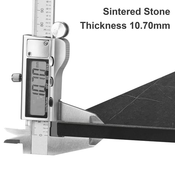 dimension image slide 1 of 3, Square Sintered Stone top Nesting Coffee Table (Set of 2) - 27.5" x 18.9"