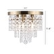 preview thumbnail 35 of 45, GetLedel Modern 5-Light Crystal Flush Mount Chandelier