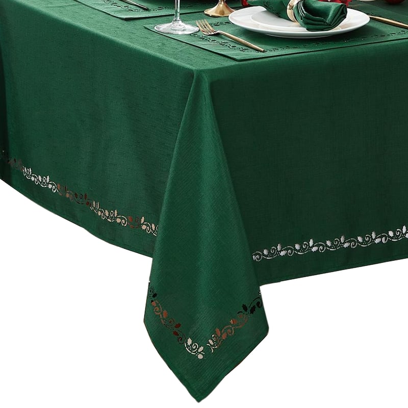 Holly Scroll Laser Cut Tablecloth - 60x84