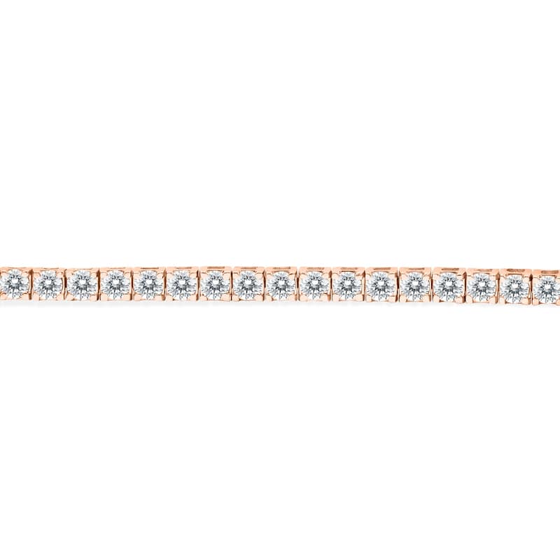 Marquee 5 Carat TW Diamond Tennis Bracelet in 14K Pink Gold