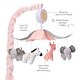 preview thumbnail 3 of 5, Lambs & Ivy Jazzy Jungle Peach/Gray Safari Animals Musical Baby Crib Mobile