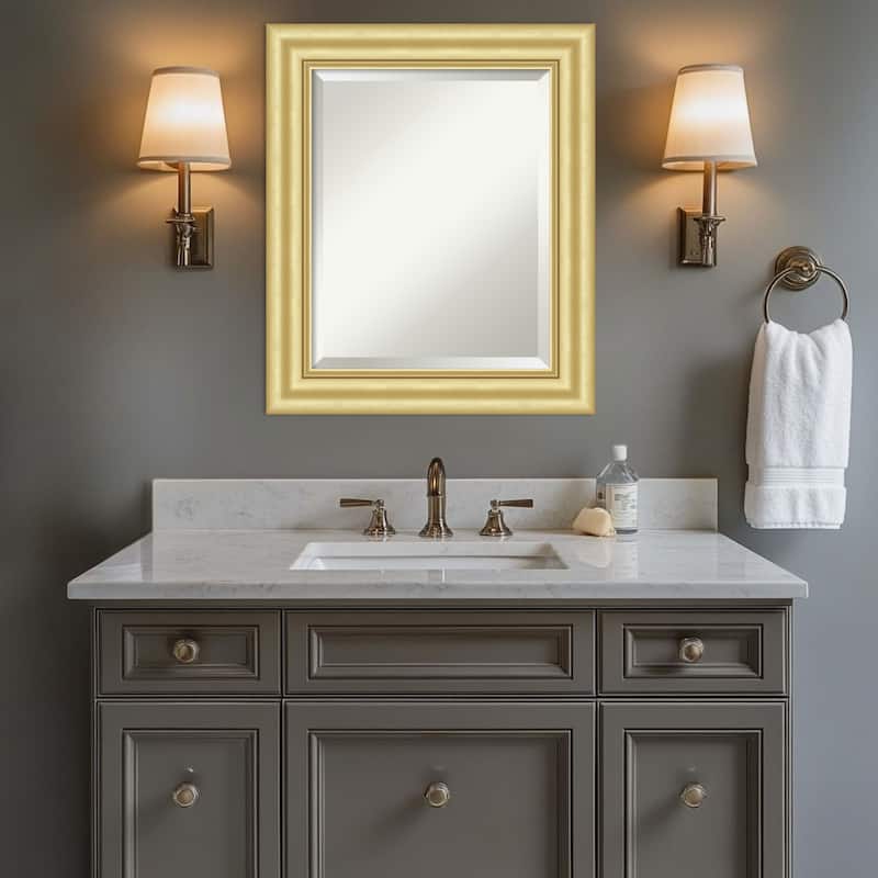Sophia Beveled Framed Bathroom Vanity Wall Mirror