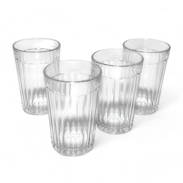 slide 2 of 3, STP Goods Clear Faceted Glass Set of 4 - Set of 4