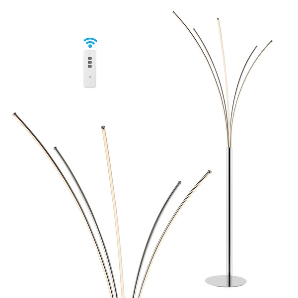 Modern chrome arc led floor lamp on sale