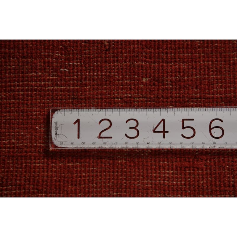 Gabbeh Modern Runner Rug Handmade Hallway Wool Carpet - 2'9" x 9'8"