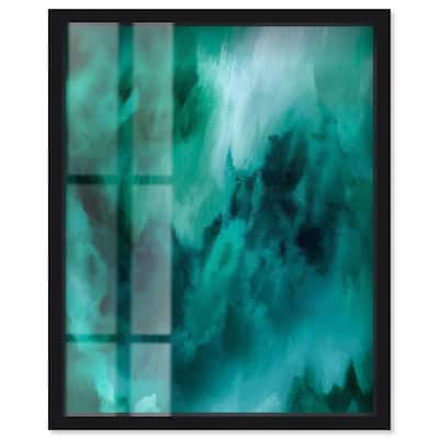 Textured Teal I Shadowbox by Art Remedy