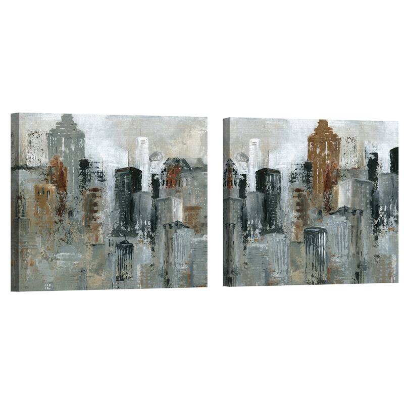 Lights of the City I & II by Carol Robinson Canvas Art Prints
