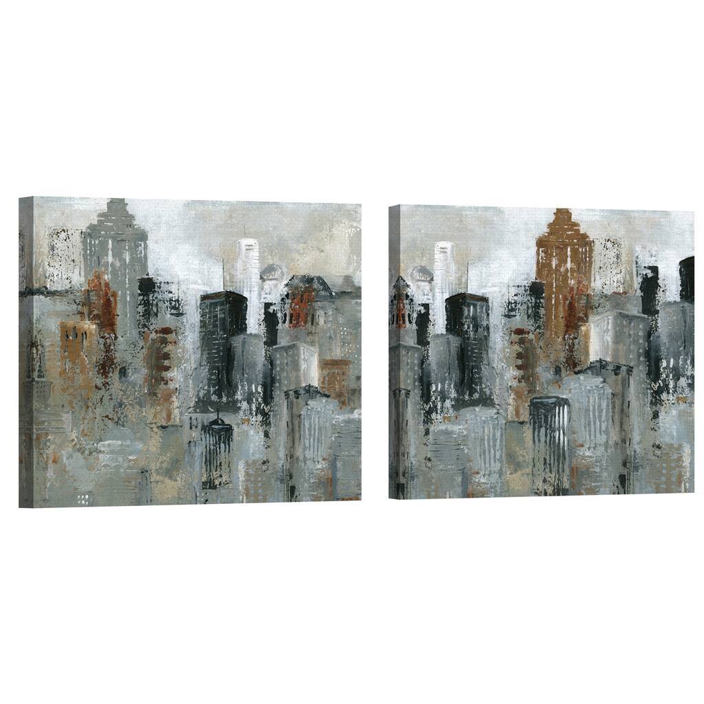 Lights of the City I & II by Carol Robinson Canvas Art Prints