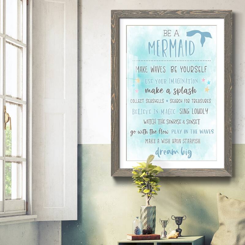 Be a Mermaid-Premium Framed Print - Ready to Hang