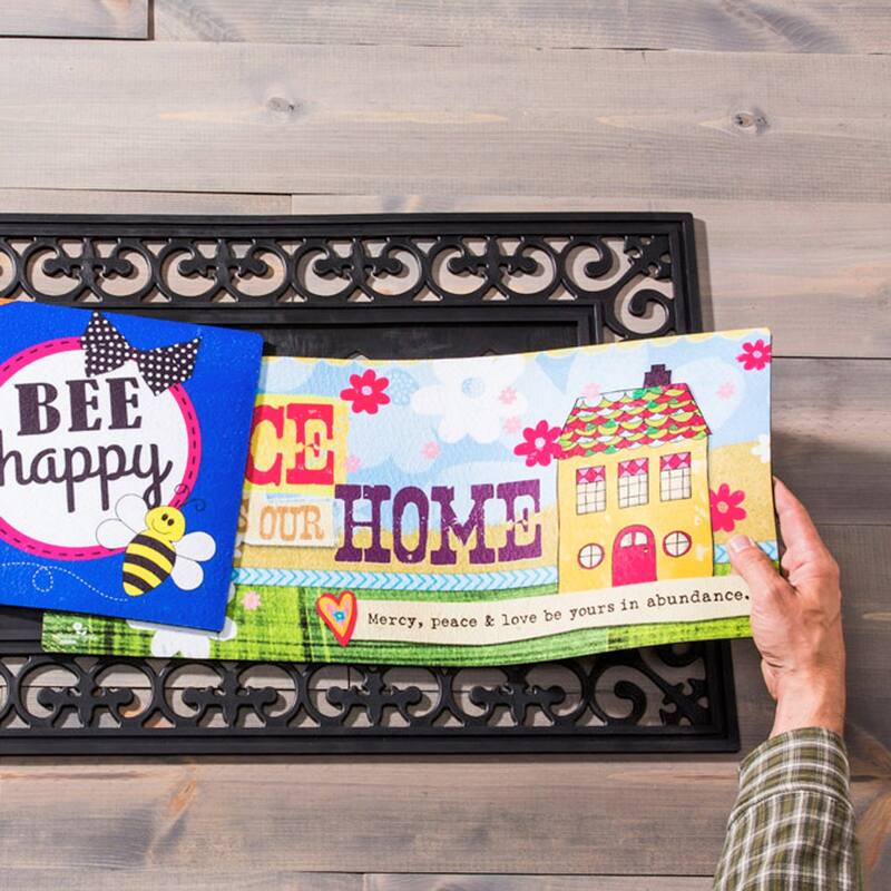 Fleur Scroll Sassafras Rubber Mat Tray Frame