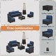 preview thumbnail 99 of 99, Outdoor Patio Furniture Set, All Weather PE Wicker Sectional Conversion Sofa set with Firepit(Optional)