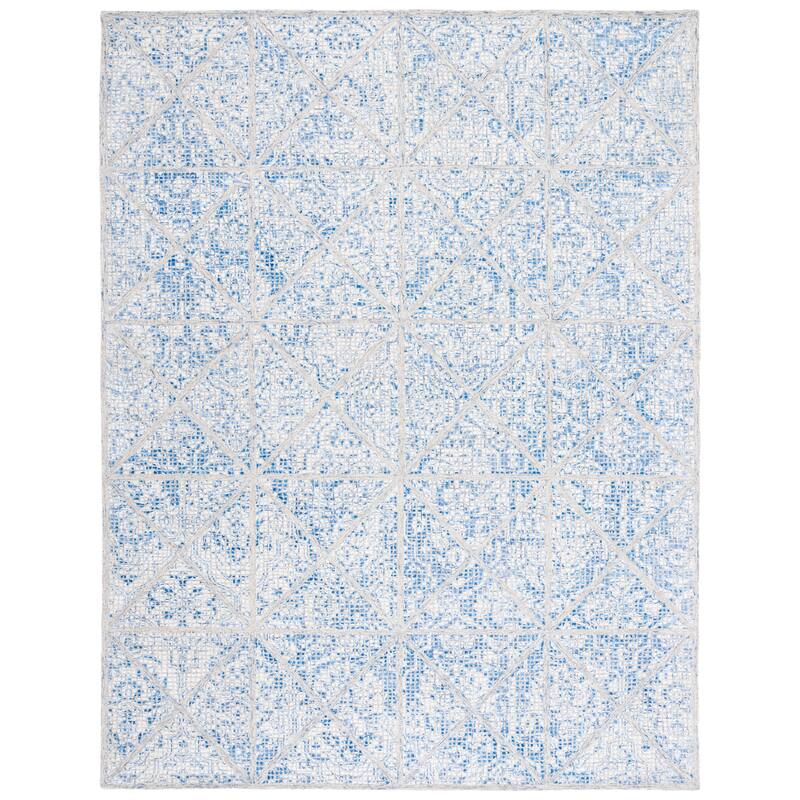 SAFAVIEH Handmade Artistry Itta Wool & Viscose Rug - 8' x 10' - Blue/Natural