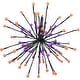 preview thumbnail 1 of 6, Haunted Hill Farm Set of 6 Battery-Operated Radiant Starburst LED Lights w/ 8 Functions and Timer