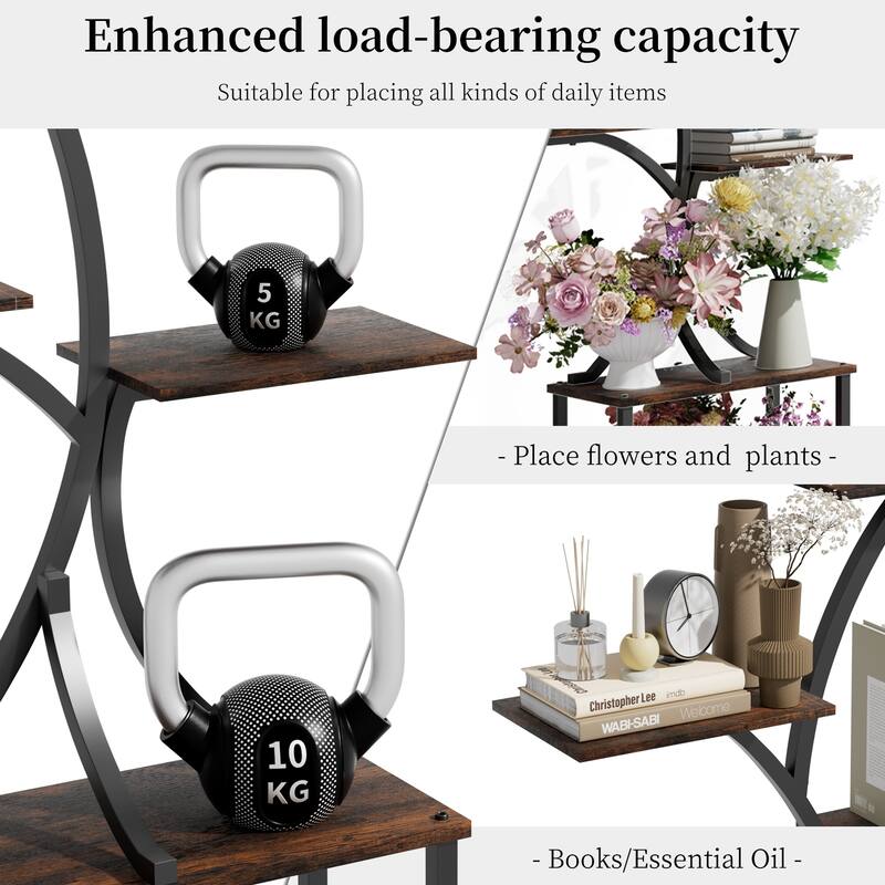Tree Type Plant Stand 7 Tiered Metal Plant Shelf Balcony