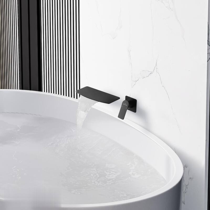 Waterfall Faucet 1-Handle Wall Mount Lavatory Faucet Mixer Tap