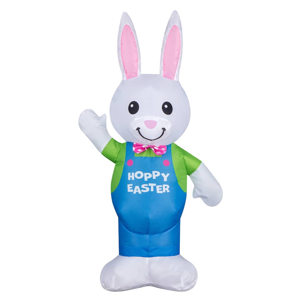 National Tree Company 25 in. Inflatable Waving Easter Bunny - 25 in