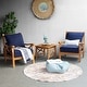 preview thumbnail 2 of 25, Cambridge Casual Lowell Teak Patio Club Chair with Cushion
