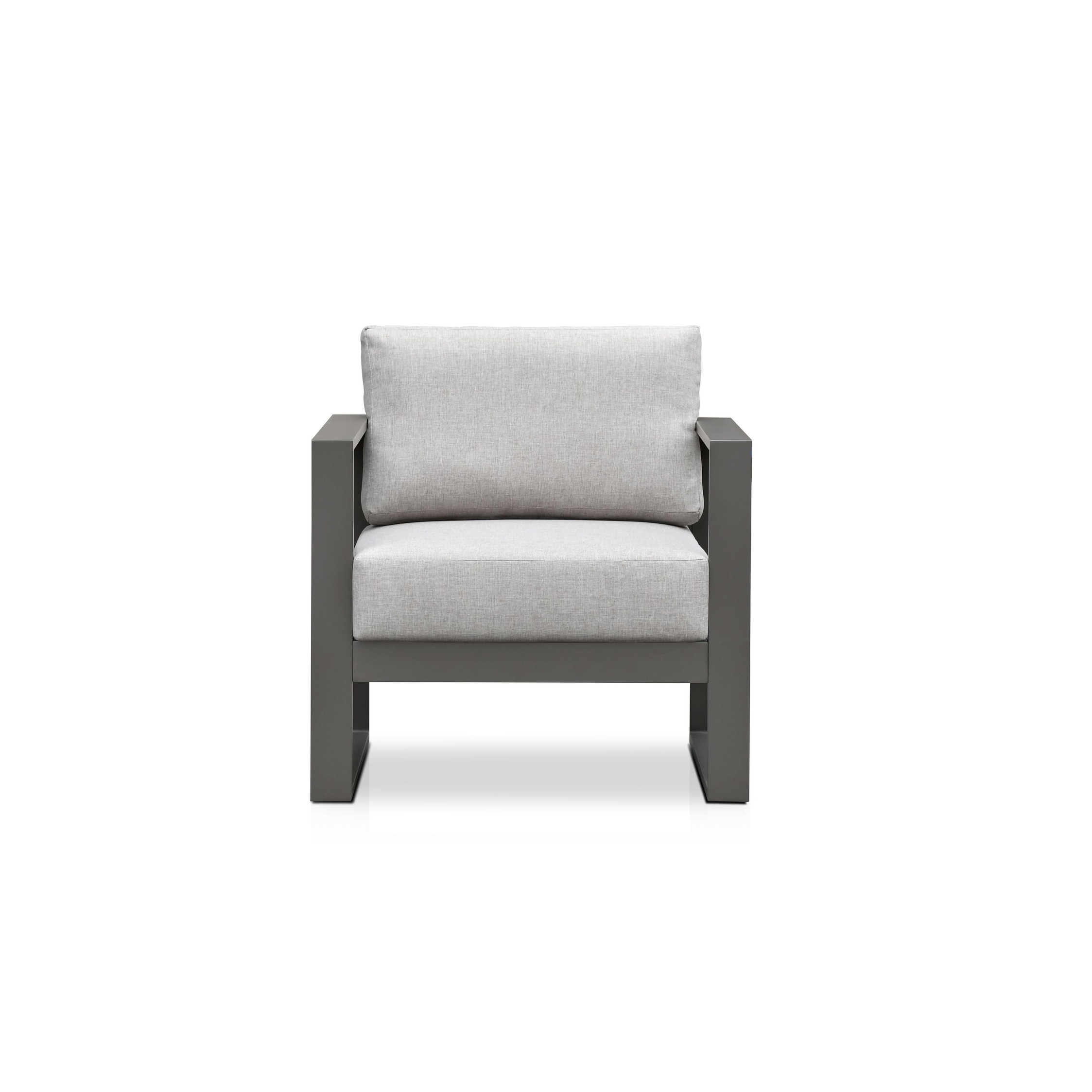 Navarro Outdoor Arm Chair with Cushions, Mocha