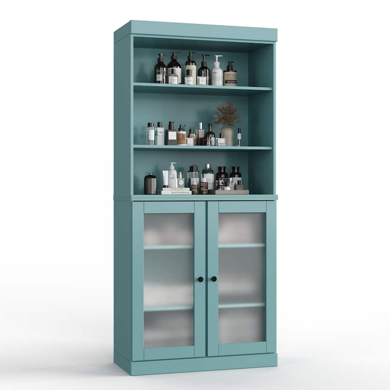 100% Solid Wood 32" Bathroom Cabinet with Optional Doors by Palace Imports