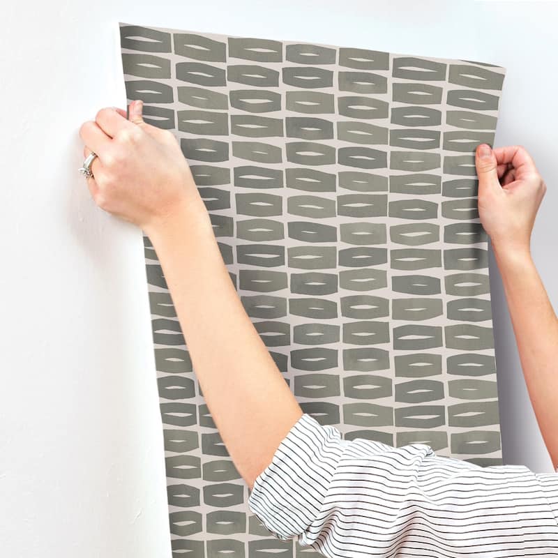 York Wallcoverings Modernist Motif Carbon Black Wallpaper