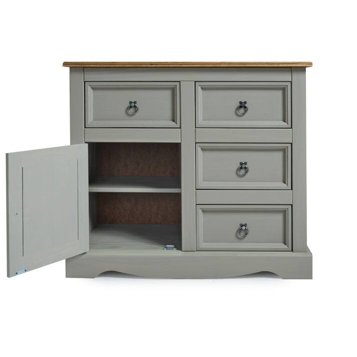 Wood Buffet Sideboard 1 Door 4 Drawers Corona | Furniture Dash
