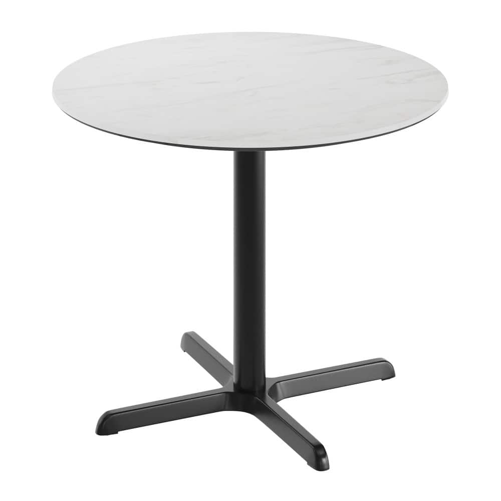 Commercial HPL Tabletop with Table Height Crisscross Base - 36"W x 36"D x 29.5"H