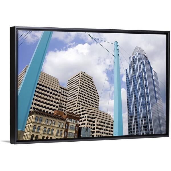 Shop Great American Insurance Tower Cincinnati Ohio Black Float Frame Canvas Art Overstock 25500691