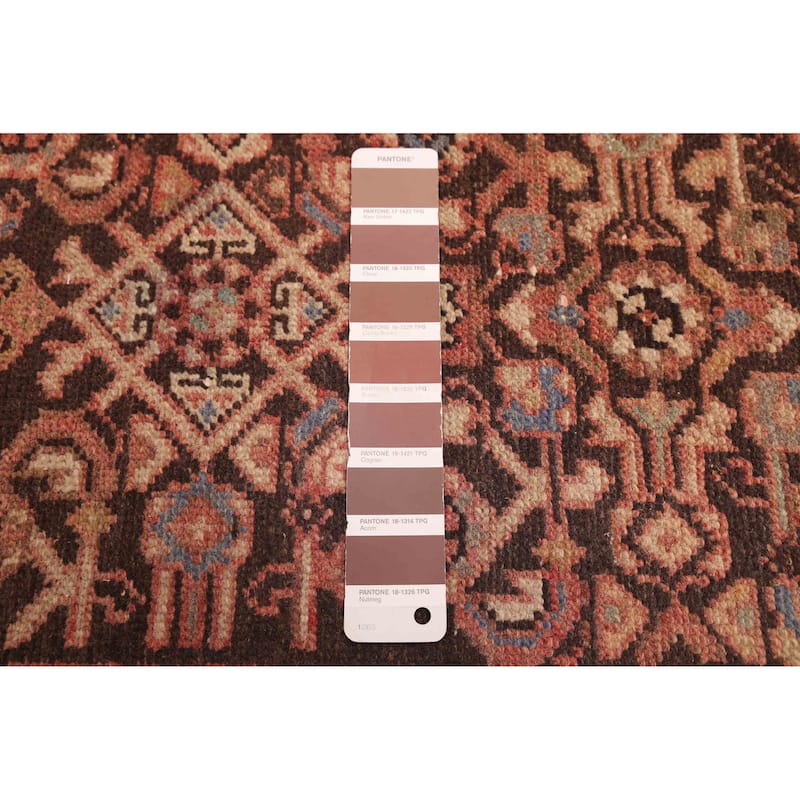 ECARPETGALLERY Hand-knotted Antalya Vintage Dark Brown Wool Rug - 3'9 x 11'0