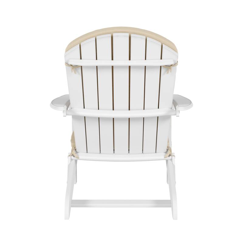 Malibu Outdoor Acacia Wood Folding Adirondack Chairs with Cushions (Set of 4) by Christopher Knight Home