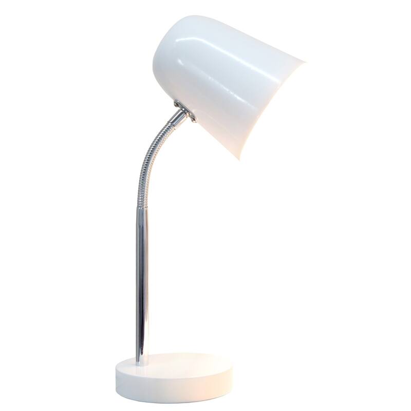 Gooseneck Desk Lamp with Adjustment Shade - 15.25" - Off White