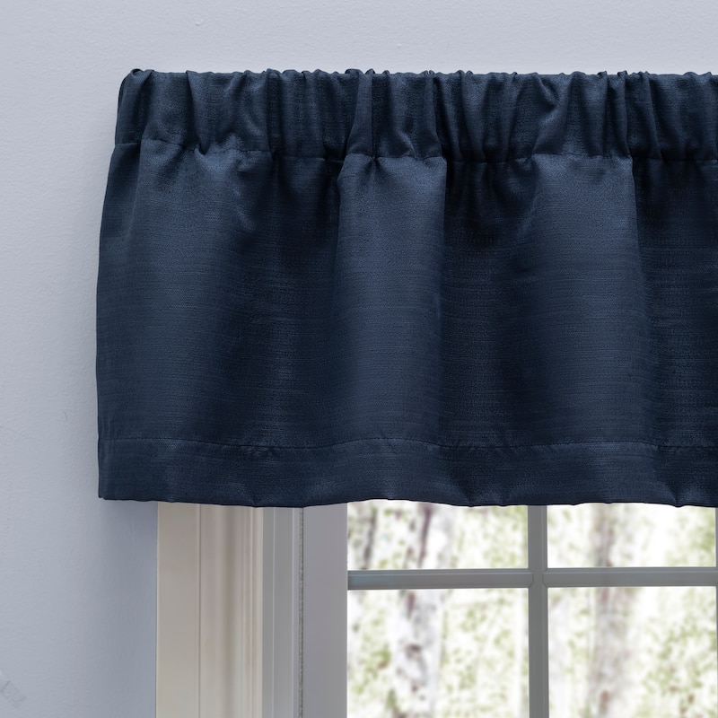 Premium Grasscloth Sheen Tailored Curtain Valance 54"W x 15"L - 54"W x 15"L