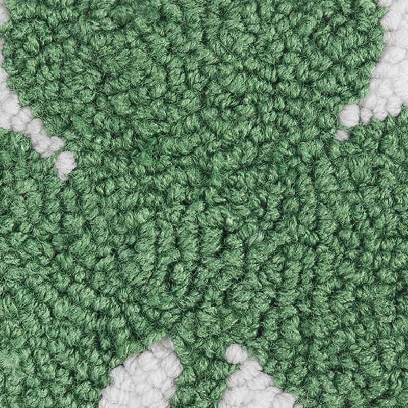 8" x 8" Shamrock St. Patrick's Hooked Petite Pillow