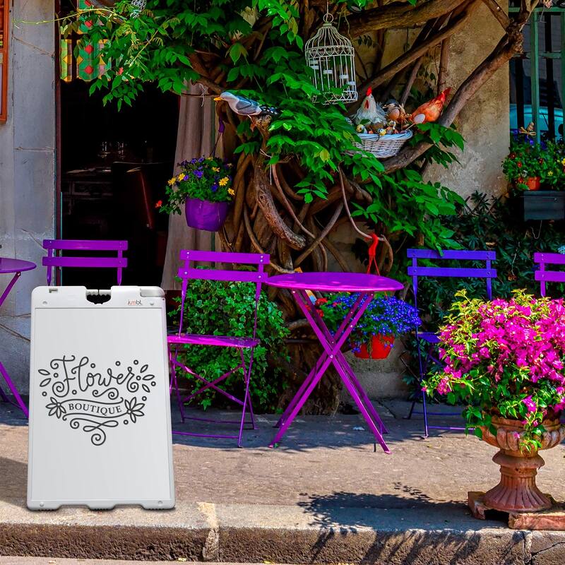 Jumbl 24 x 36 Duel Display Signage Stand ( White )