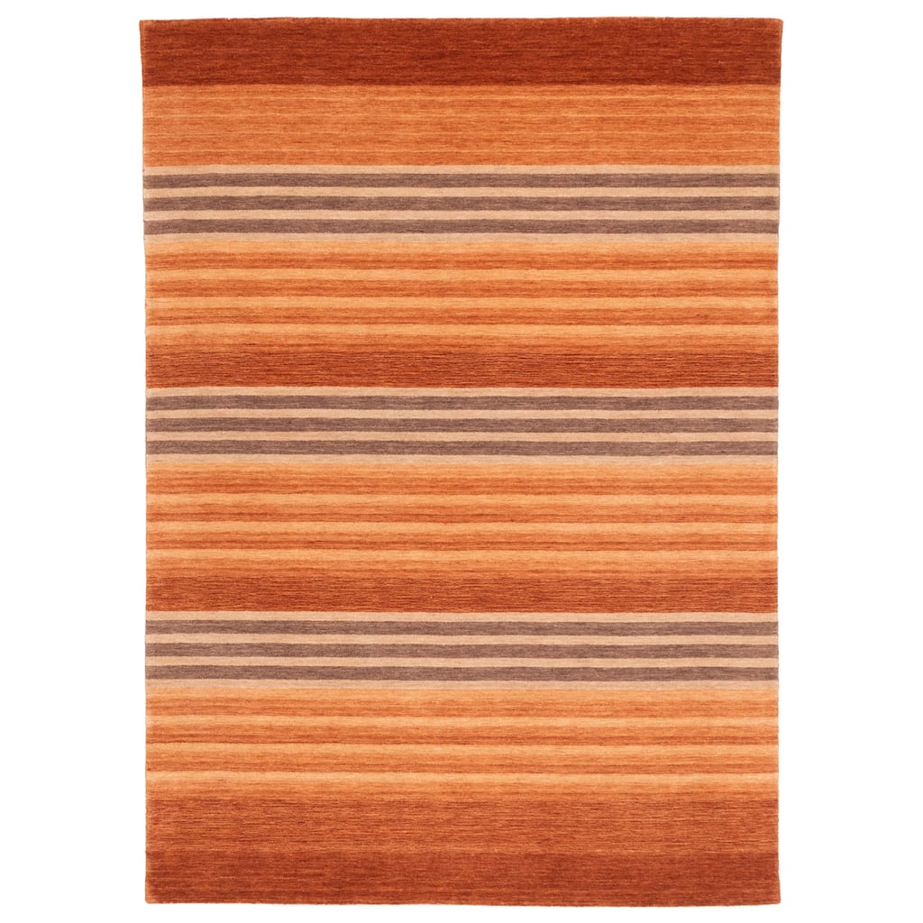 ECARPETGALLERY Hand Loomed Kashkuli Gabbeh Copper Wool Rug - 5'4 x 7'6