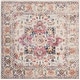 preview thumbnail 31 of 74, SAFAVIEH Madison Snowflake Medallion Rustic Farmhouse Distressed Rug 4' x 4' Square - Fuchsia/Ivory