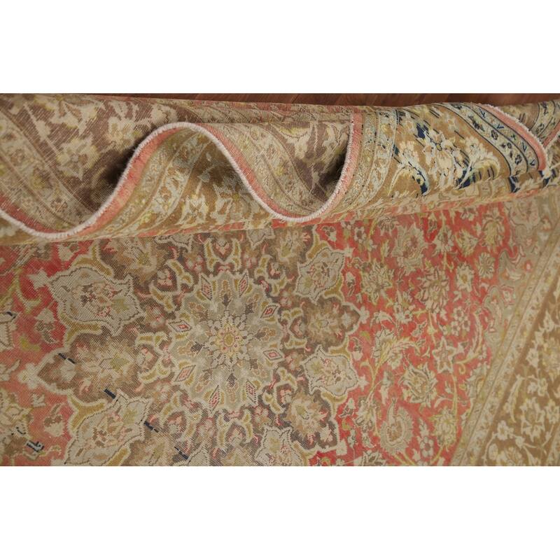 Hand Knotted Oriental 100% Wool Carpet Traditional Floral Red Najafabad Area Rug - 11' 5'' X 7' 9''