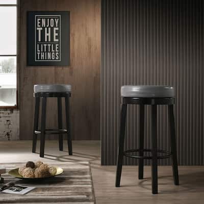 Barstools with Swivel Seat - 30" - Gray and Brown - Set of 2