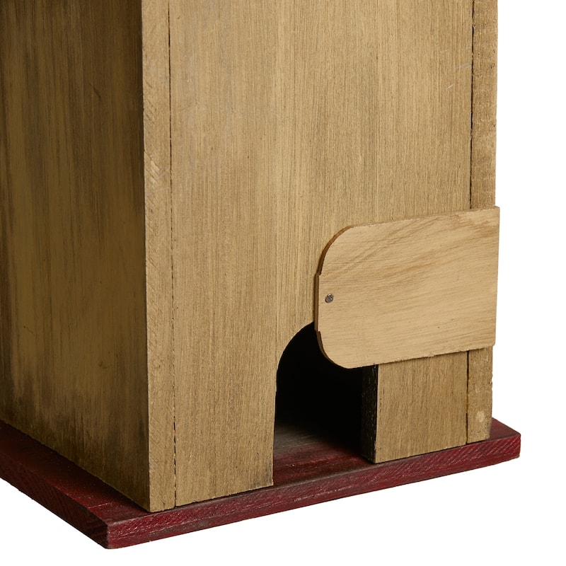 Glitzhome 14.25"H Solid Wood Cottage Decorative Garden Birdhouse - 6.75''L X 5.50''W X 14.25''H