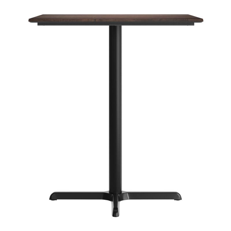 Commercial HPL Tabletop with Bar Height Crisscross Base - 36"W x 36"D x 42"H