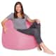 Kids Bean Bag Chair, Big Comfy Chair - Machine Washable Cover - 48 Inch Extra Large - Solid Pink
