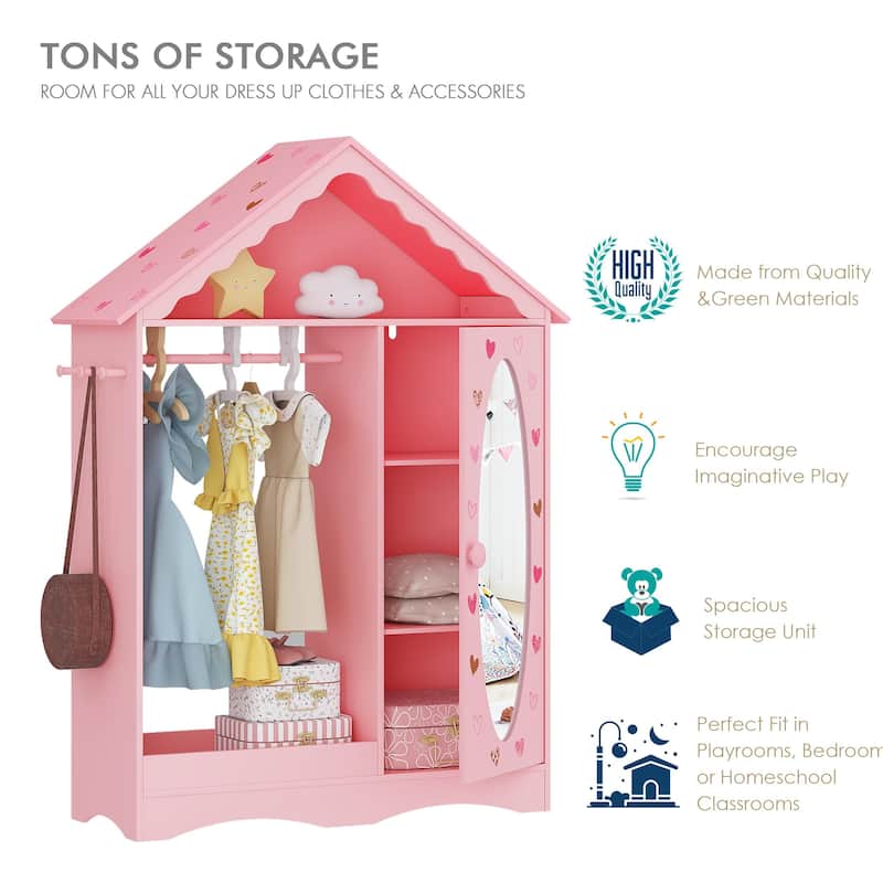 COSTARS Kids Dress-Up Storage with Mirror: A Fun and Functional Addition to Any Bedroom or Playroom